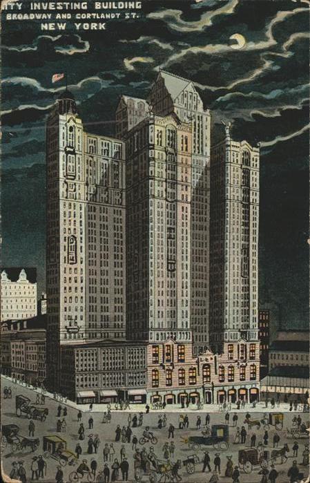 New York City Bei Nacht Broadway and Cortlandt Street