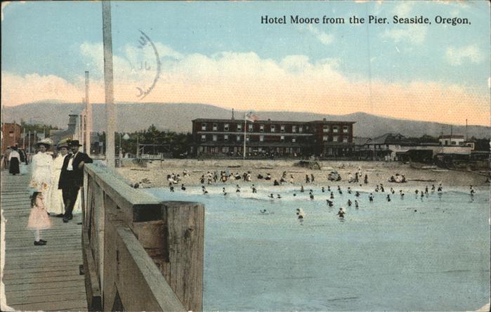 Seaside Oregon Hotel Moore from the Pier baden Strand