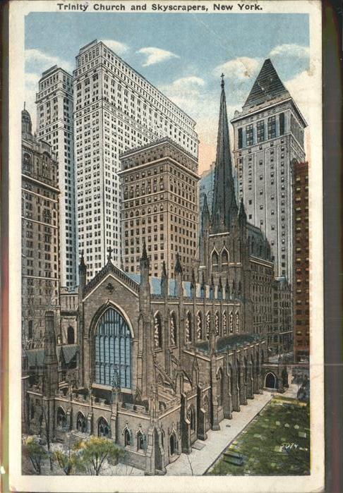 New York City Tritiy Church Skyscrapers