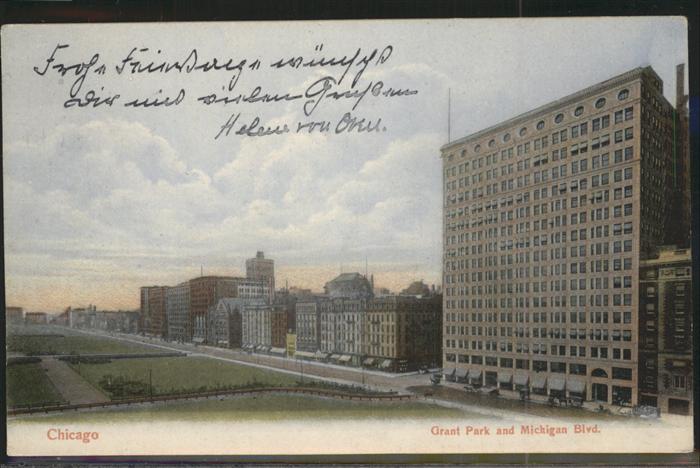 Chicago Illinois Grant Park and Michigan Blvd.