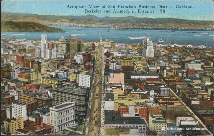 Oakland California Fliegeraufnahme Sanf Fransico Business Dirstrict