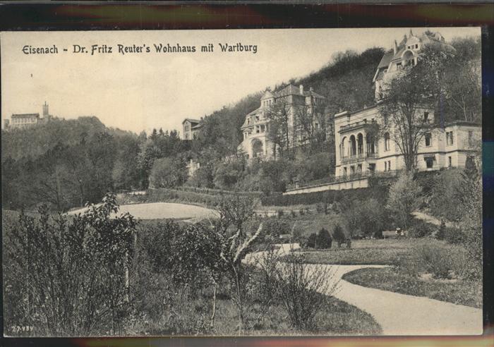 Eisenach Thueringen Reuters Wohnhaus mit Wartburg