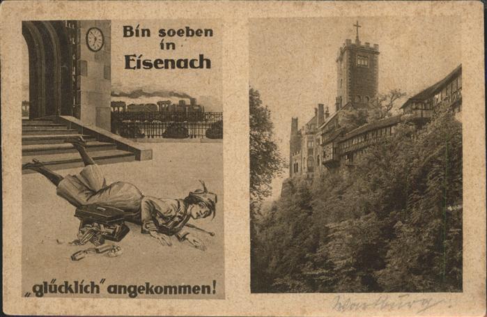 Eisenach Thueringen Karikatur und Wartburg