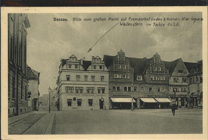 Dessau-Rosslau Blick vom grossen Markt auf den Fremden