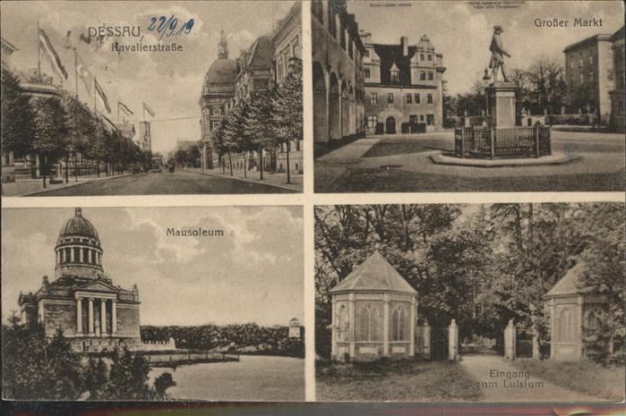 Dessau-Rosslau Kavalierstrasse Grosser Markt Mausoleum