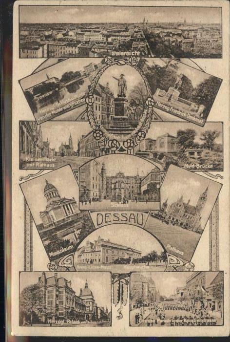 Dessau-Rosslau Gesamtansicht mit Sehenswürdigkeiten in