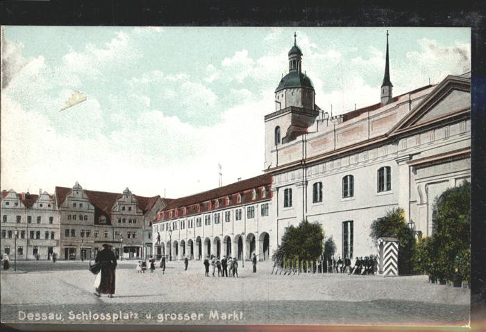 Dessau-Rosslau Schlossplatz und grosser Markt