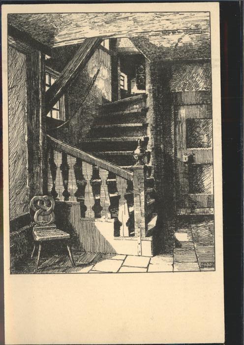 Eisenach Thueringen Aus dem Bach Haus Treppe zum 1 Stock Fe