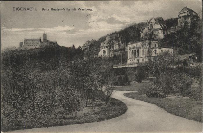 Eisenach Thueringen Fritz Reuter Villa mit Wartburg