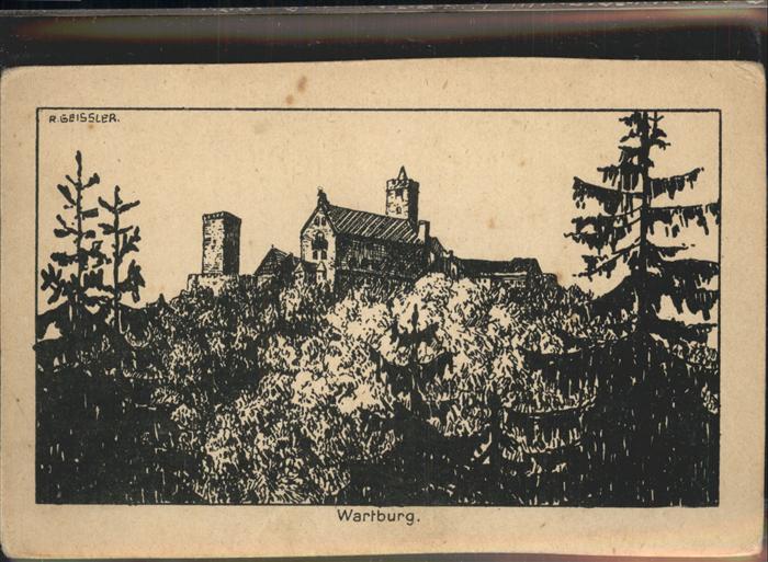 Wartburg Eisenach Die Wartburg Künstlerkarte