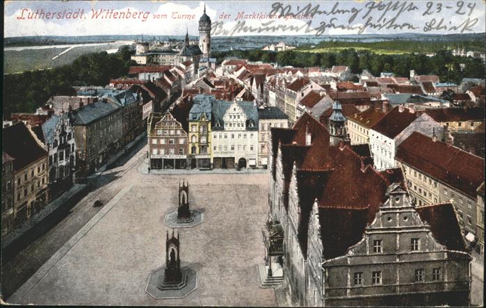 Wittenberg Lutherstadt Blick vom Turm der Marktkirche