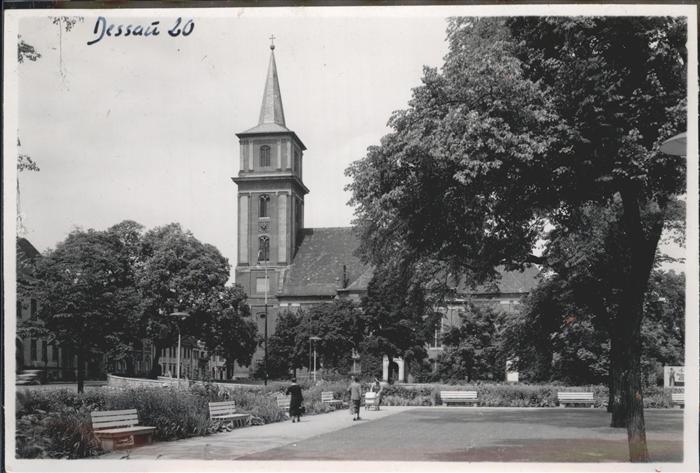 Dessau-Rosslau Horst Wessel Platz mit Johanneskirche
