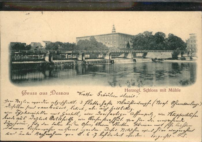 Dessau-Rosslau Herzogl Schloss mit Mühle
