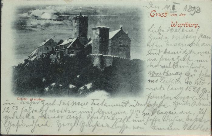 Eisenach Thueringen Blick auf die Wartburg