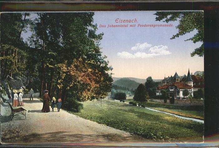 Eisenach Thueringen Johannistal mit Feodorenpromenade