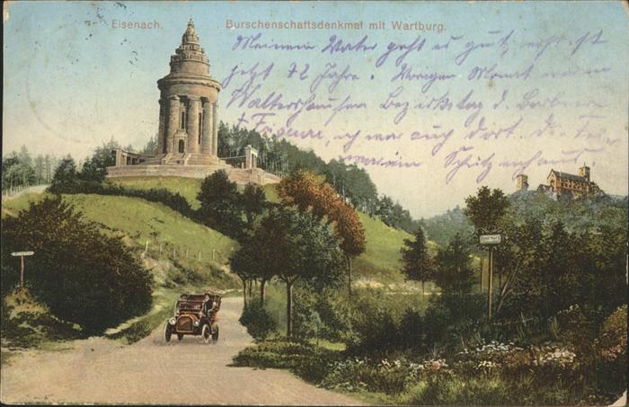 Eisenach Thueringen Burschenschaftsdenkmal und Wartburg