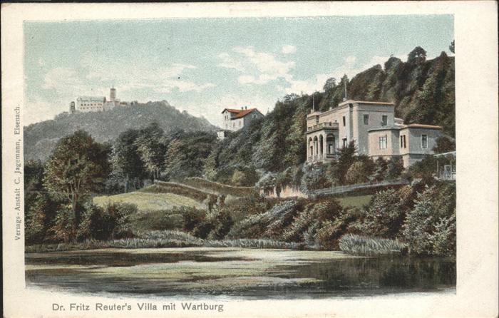 Eisenach Thueringen Dr Fritz Reuters Villa mit Wartburg