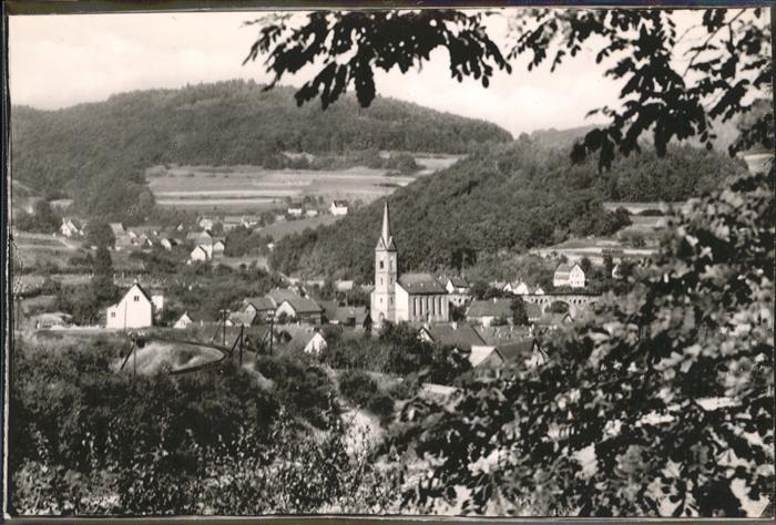 Hartenrod Gladenbach Gesamtansicht mit Kirche