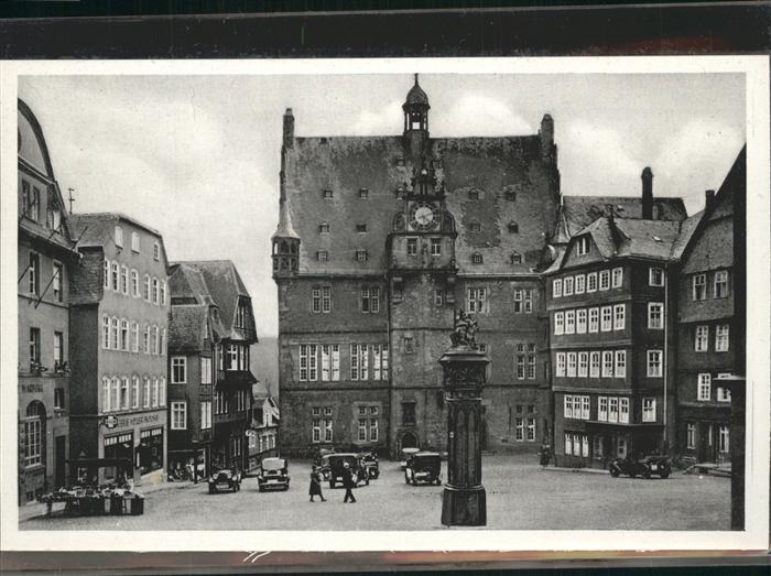 Marburg Lahn Marktplatz mit Rathaus