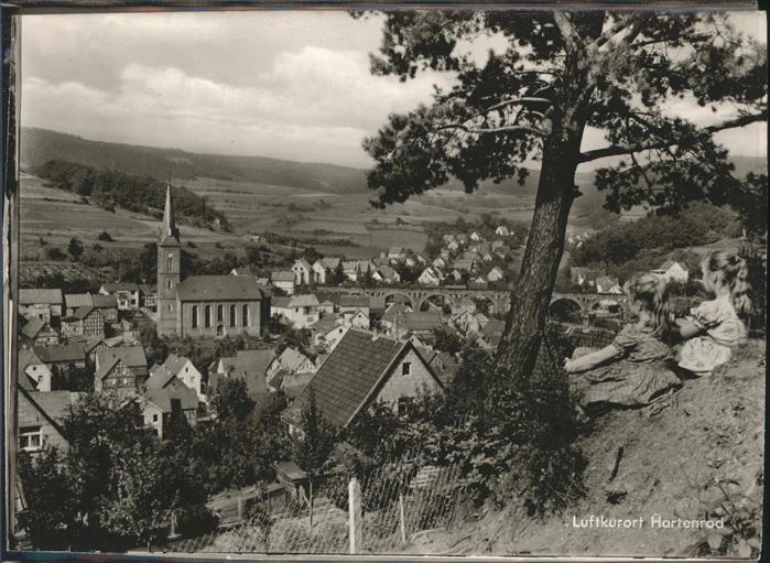 Hartenrod Gladenbach Blick von oben auf Kirche und Ort