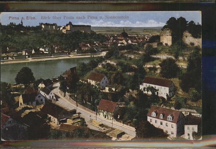 Pirna Elbe Sachsen Posta Sonnenstein
