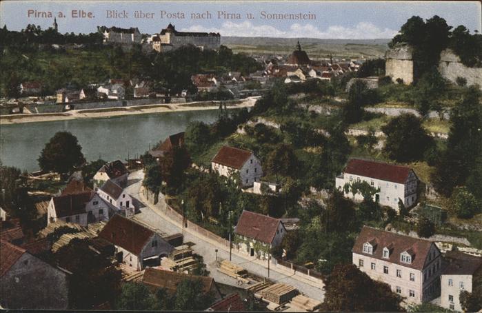 Pirna Elbe Sachsen Posta Sonnenstein