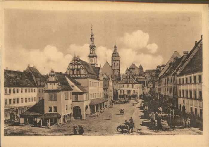 Pirna Elbe Sachsen Marktplatz 1754