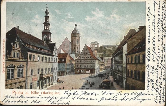 Pirna Elbe Sachsen Marktplatz