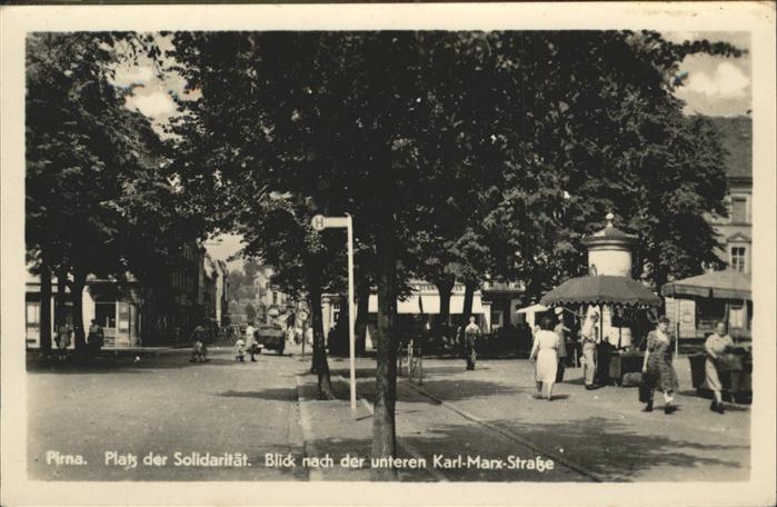 Pirna Elbe Sachsen Platz der Solidaritaet