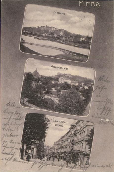 Pirna Elbe Sachsen Panorama Dohnasche Strasse