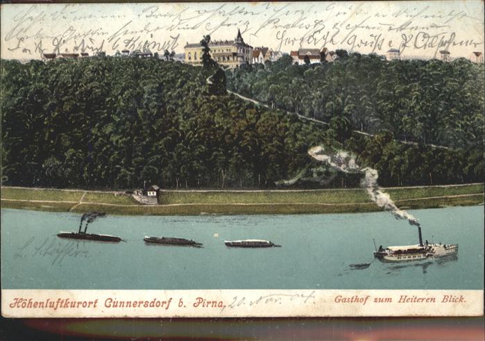 Cunnersdorf Dresden Gasthof zum Heiteren Blick Elbe Dampfer