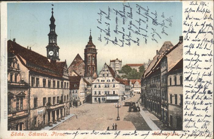 Pirna Elbe Sachsen Marktplatz