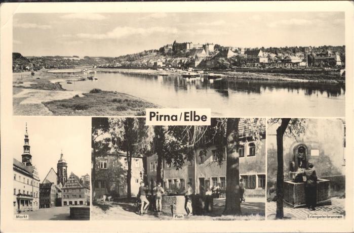 Pirna Elbe Sachsen Markt Erlenpeterbrunnen Plan