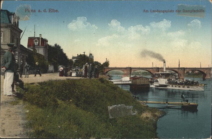 Pirna Elbe Sachsen Landungsplatz Dampfschiffe