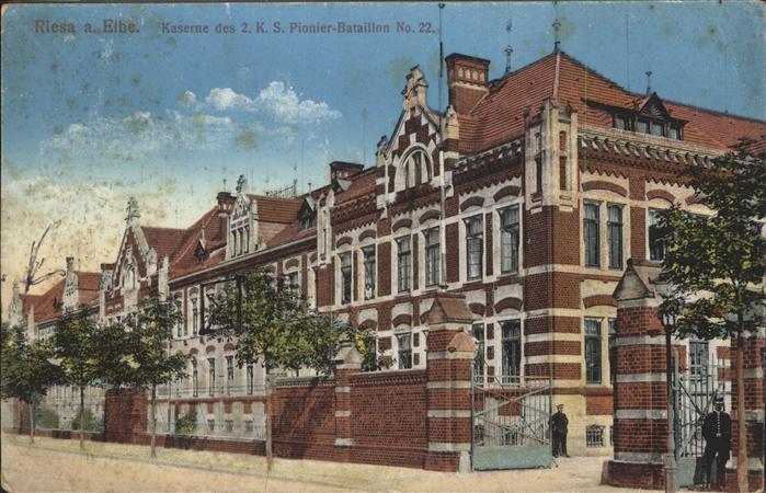 Riesa Sachsen Kaserne des 2. K.S. Pionier-Bataillon N