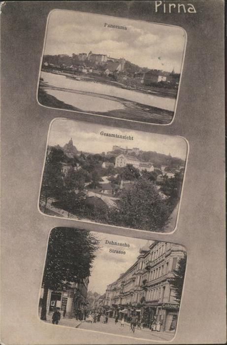 Pirna Elbe Sachsen Panorama Gesamtansicht Dohnasche Strasse
