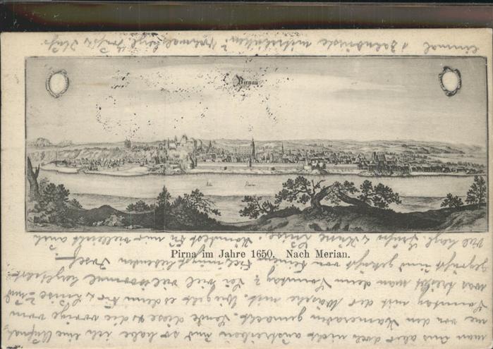 Pirna Elbe Sachsen im Jahre 1650