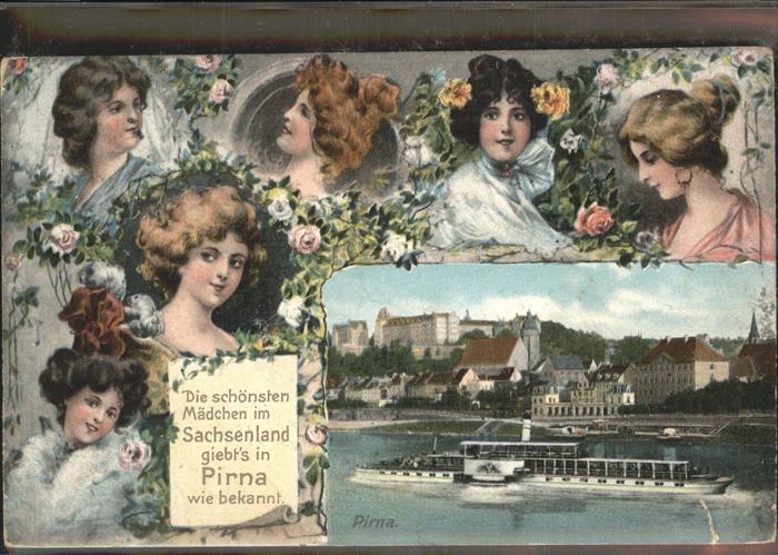 Pirna Elbe Sachsen Die schoensten Maedchen Elbe Dampfer