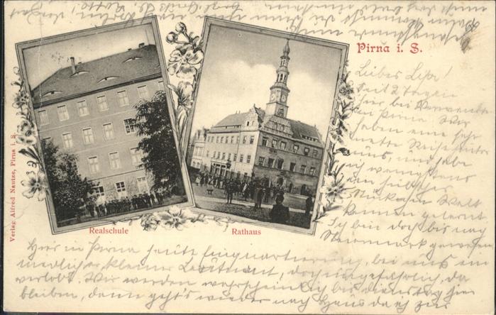 Pirna Elbe Sachsen Realschule Rathaus