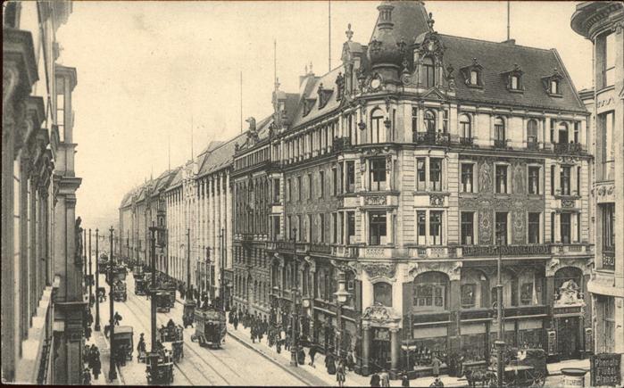 BERLIN CITY Leipziger Strasse Strassenbahn Pferdewagen