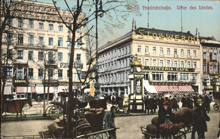 BERLIN CITY Friedrichstrasse Unter den Linden Markwagen