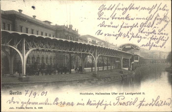 BERLIN CITY Hochbahn Hallesches Ufer Landgericht