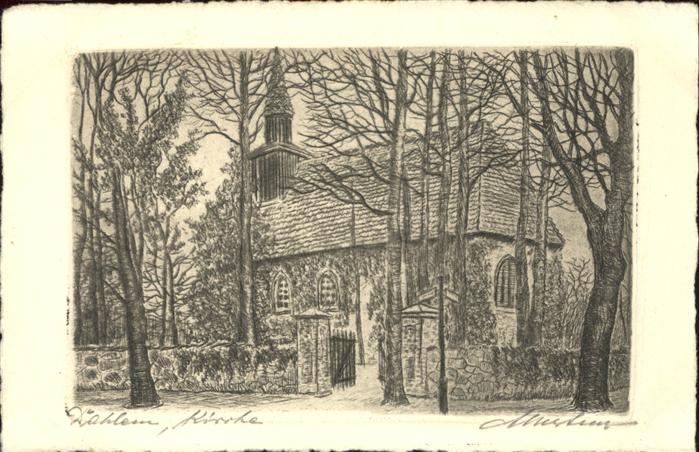 Dahlem Berlin Kirche Künstlerkarte