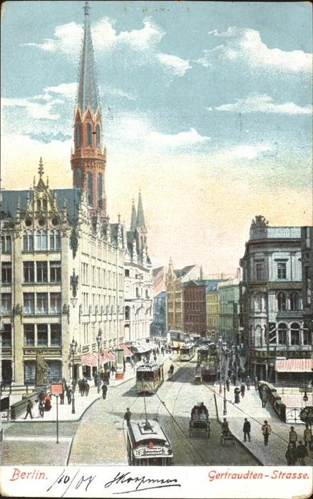 BERLIN  CITY Gertraudten Strasse Strassenbahn