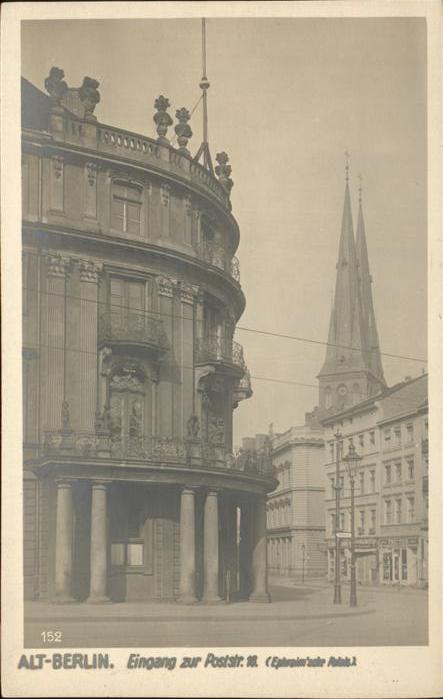 BERLIN  CITY Eingang zur Poststrasse