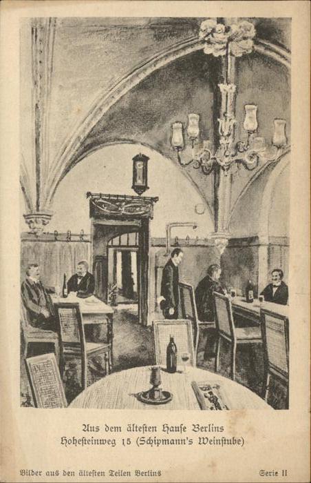 BERLIN  CITY aeltestes Haus Berlins Hohesteinweg 15 Schipmanns Weinstube