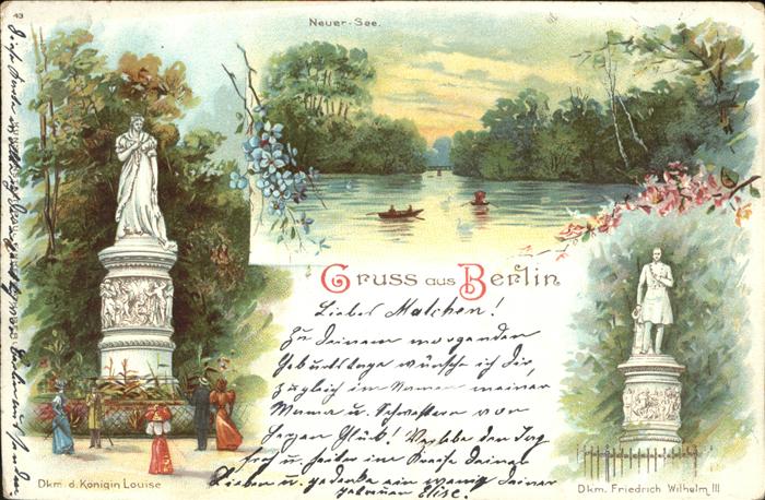 Berlin Neuer See Denkmal Friedrich Wilhelm Kön