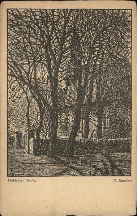 Dahlem Berlin Kirche Künstlerkarte Smalian