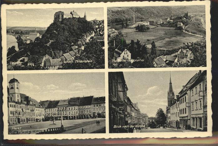 Leisnig Markt Kirche Schloß Mildenstein