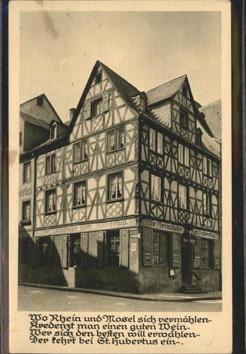 Koblenz Rhein Weinhaus Zum Hubertus